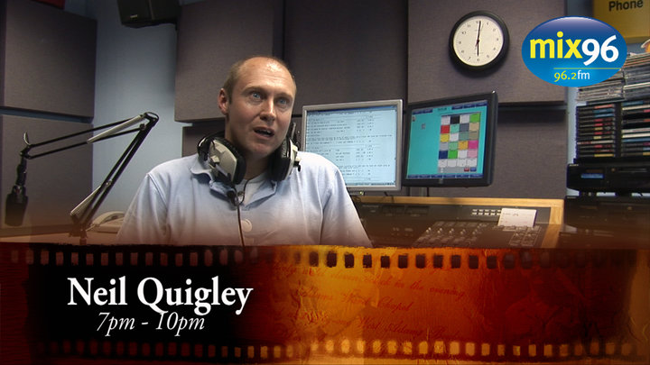 Neil Quigley in a still from the Mix 96 behind the Scenes Video