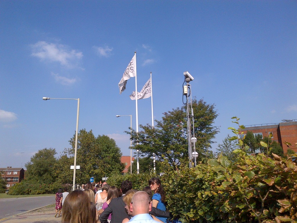 Arriving at Elstree Studios