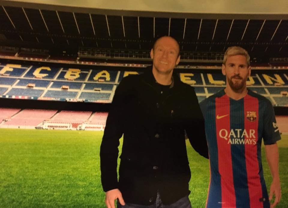Neil Quigley and Lionel Messi